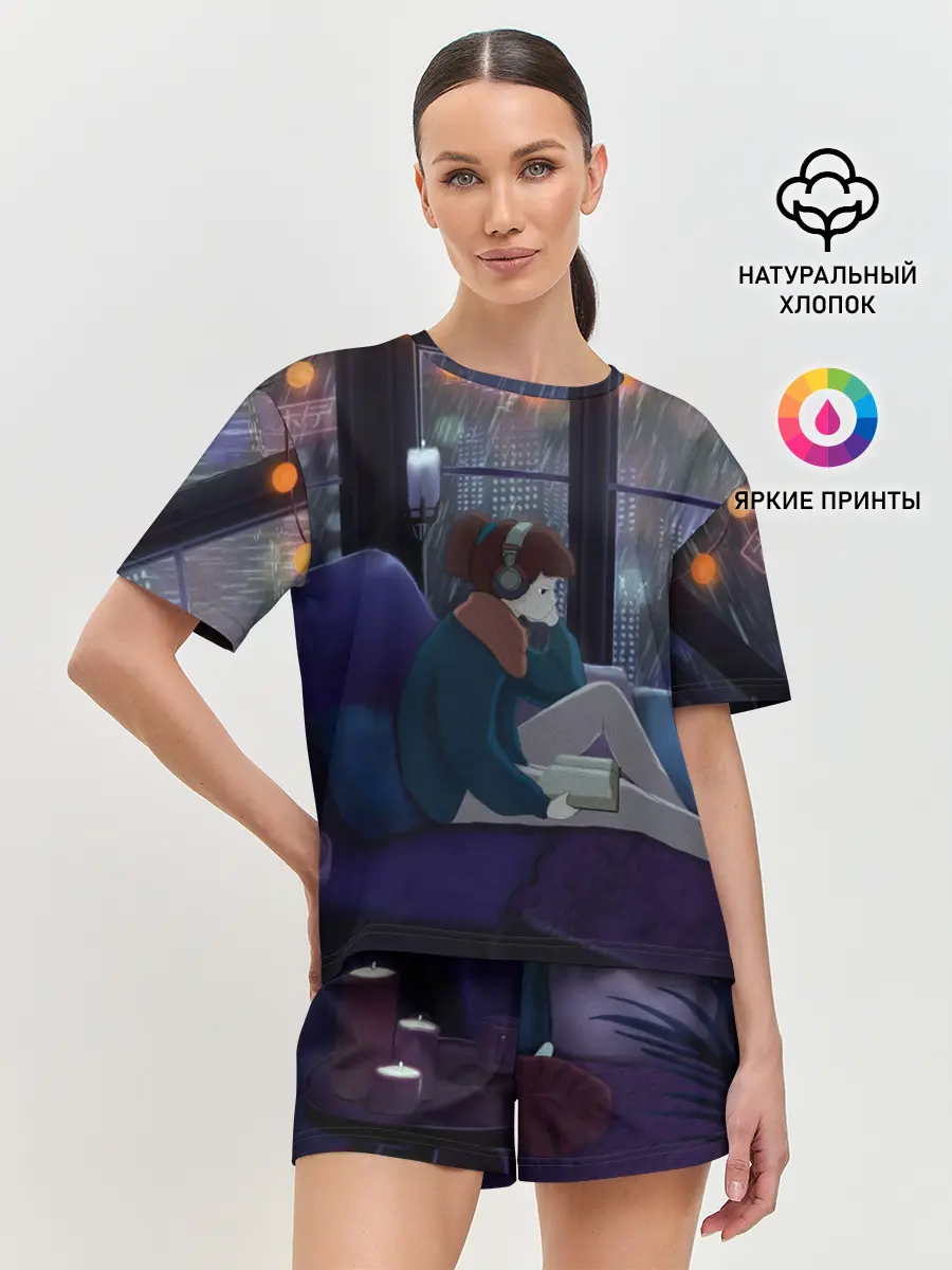 Женская пижама с шортами / СИЖУ ДОМА