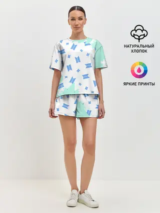 Женская пижама с шортами / BTS / БТС