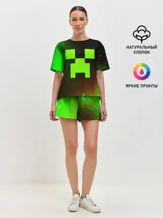 Женская пижама с шортами / MINECRAFT / МАЙНКРАФТ