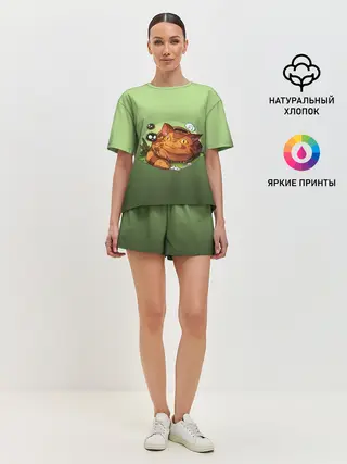 Женская пижама с шортами / Catbus Studio Ghibli Котобус
