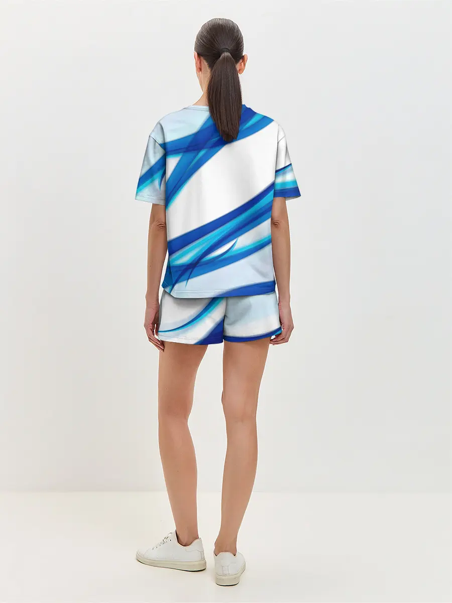 Женская пижама с шортами / STRIPES BLUE