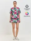 Женская пижама с шортами / Гавайский гибискус