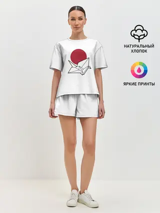 Женская пижама с шортами / БУМАЖНЫЙ ЖУРАВЛЬ | PAPER CRANE