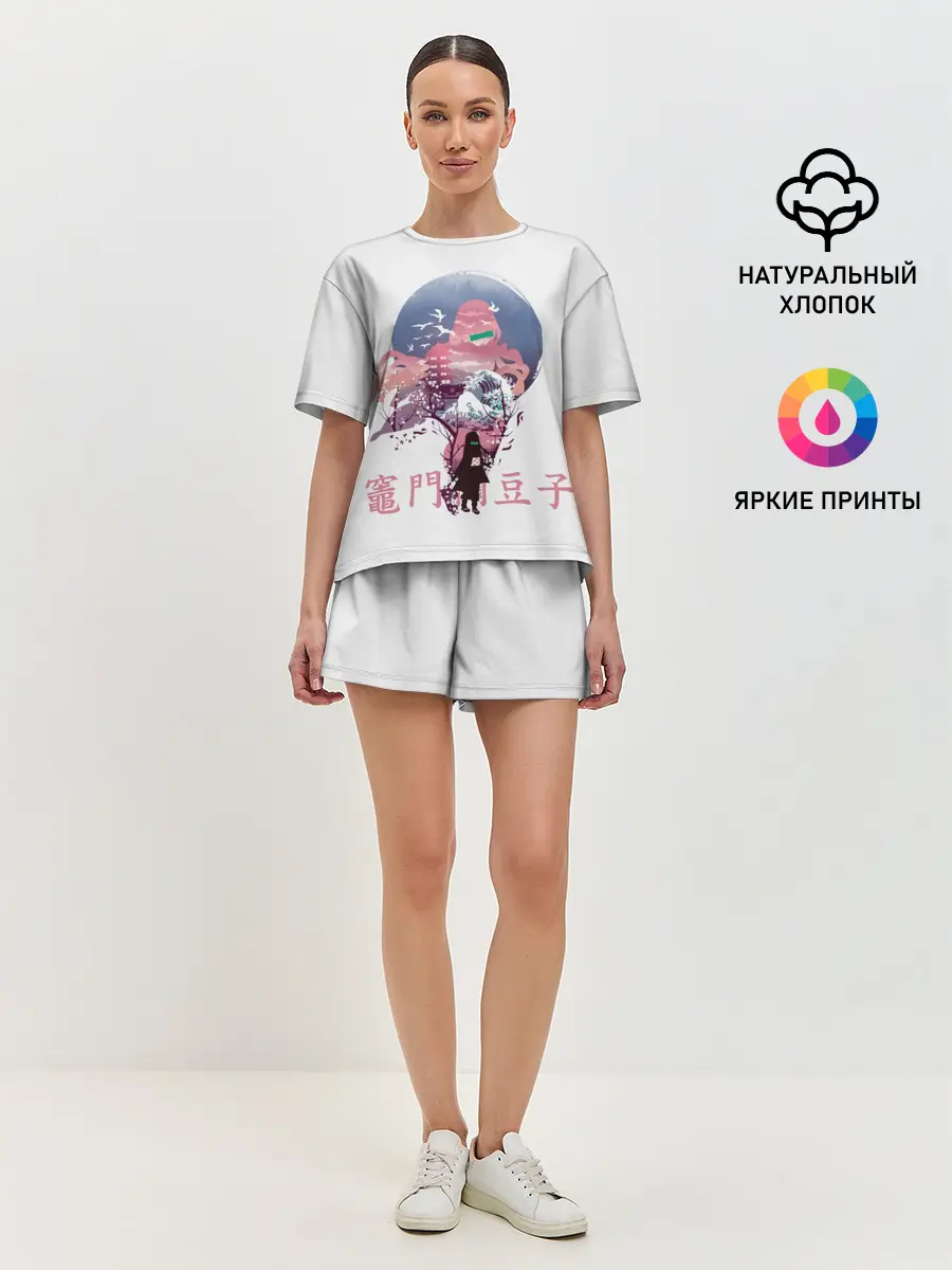 Женская пижама с шортами / Kamado Nezuko