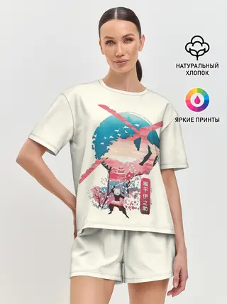 Женская пижама с шортами / Demon Slayer