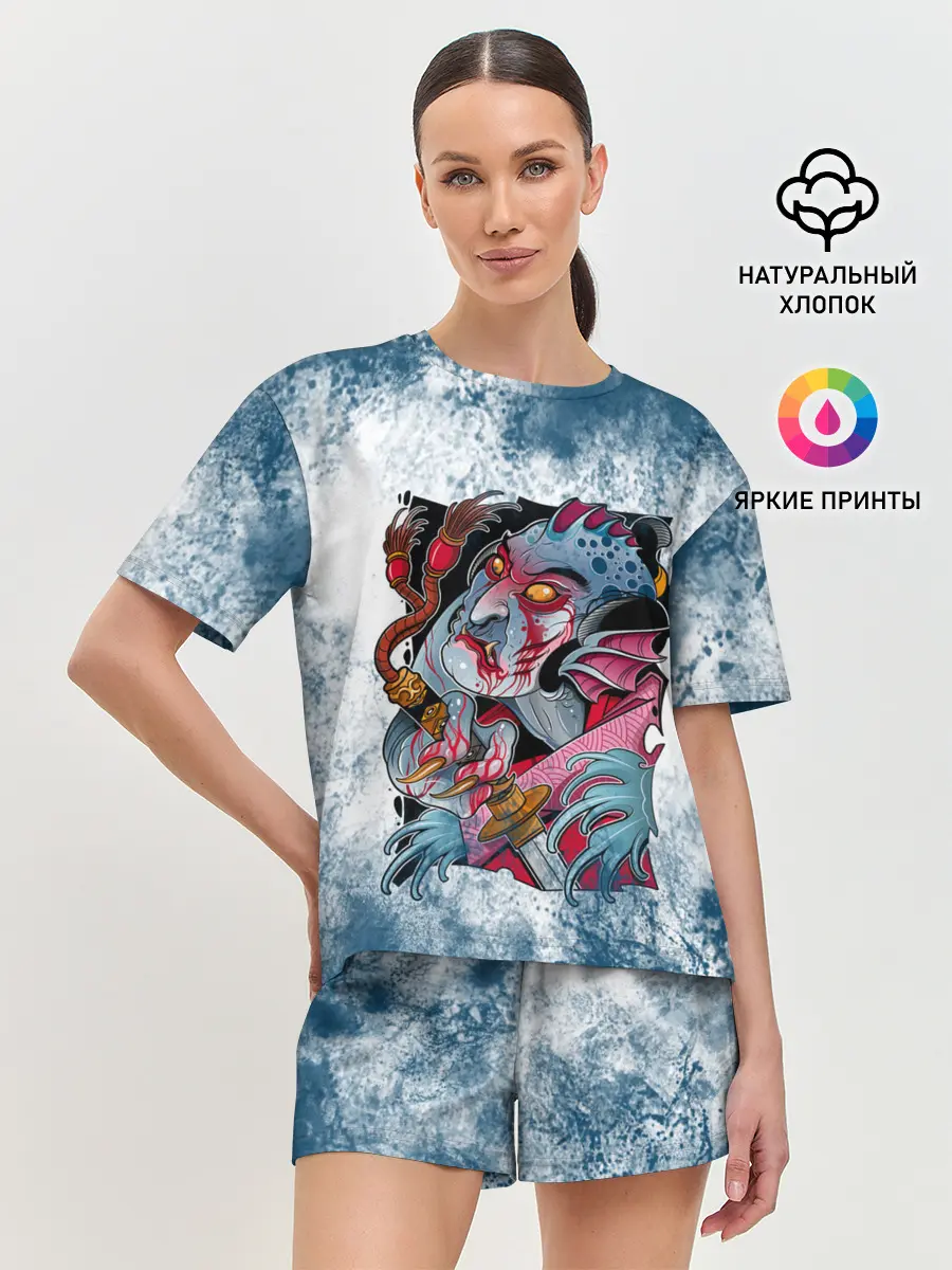 Женская пижама с шортами / Водяной | Мифология