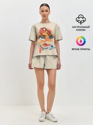 Женская пижама с шортами / Чаризард и покебол