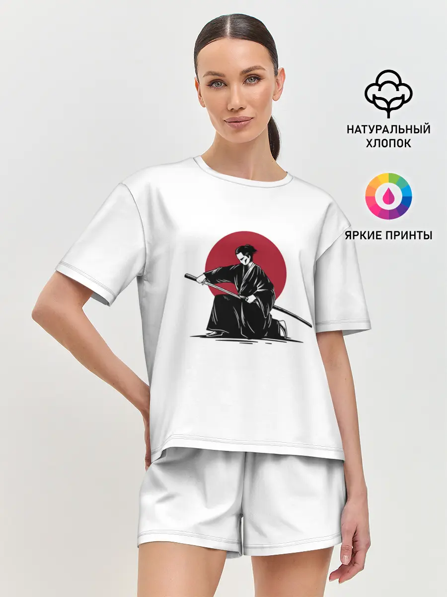 Женская пижама с шортами / ЯПОНСКИЙ САМУРАЙ | SAMURAI IN THE SUN