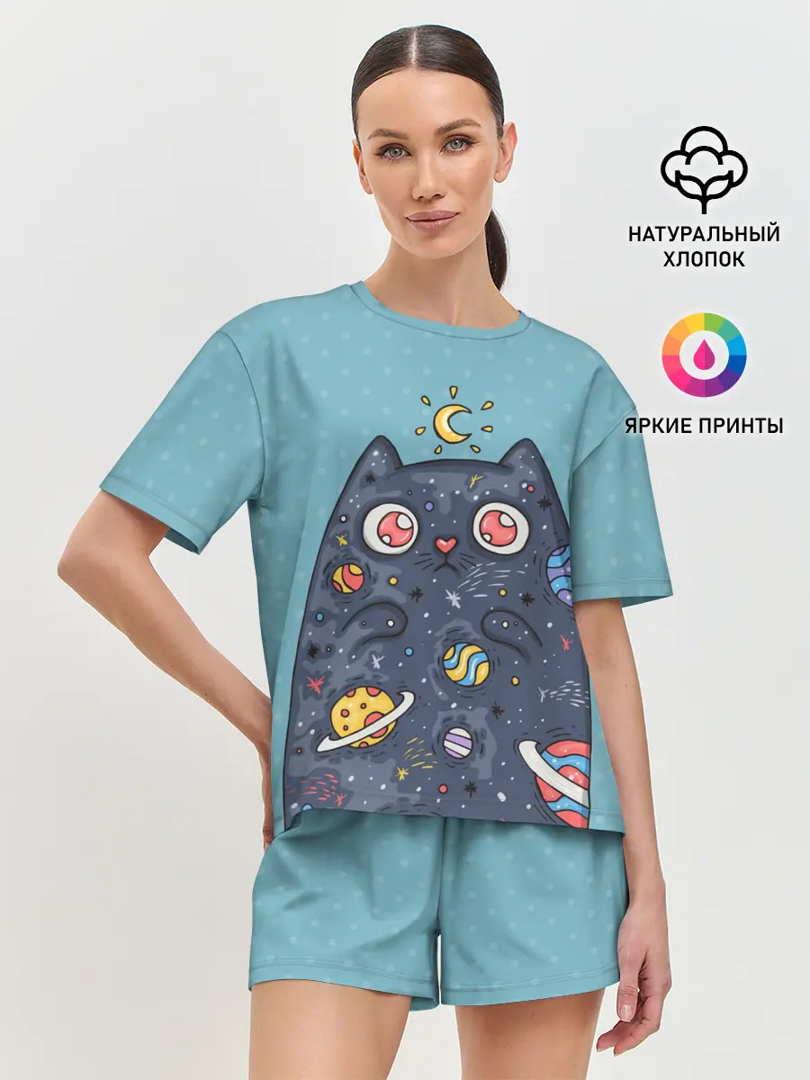 Женская пижама с шортами / Cat