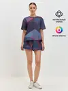 Женская пижама с шортами / Неоновый треугольник.