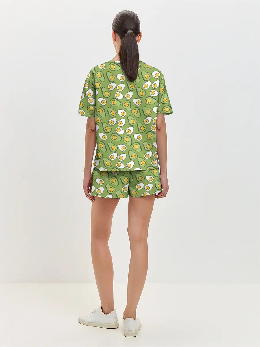 Женская пижама с шортами / Avocado and Eggs
