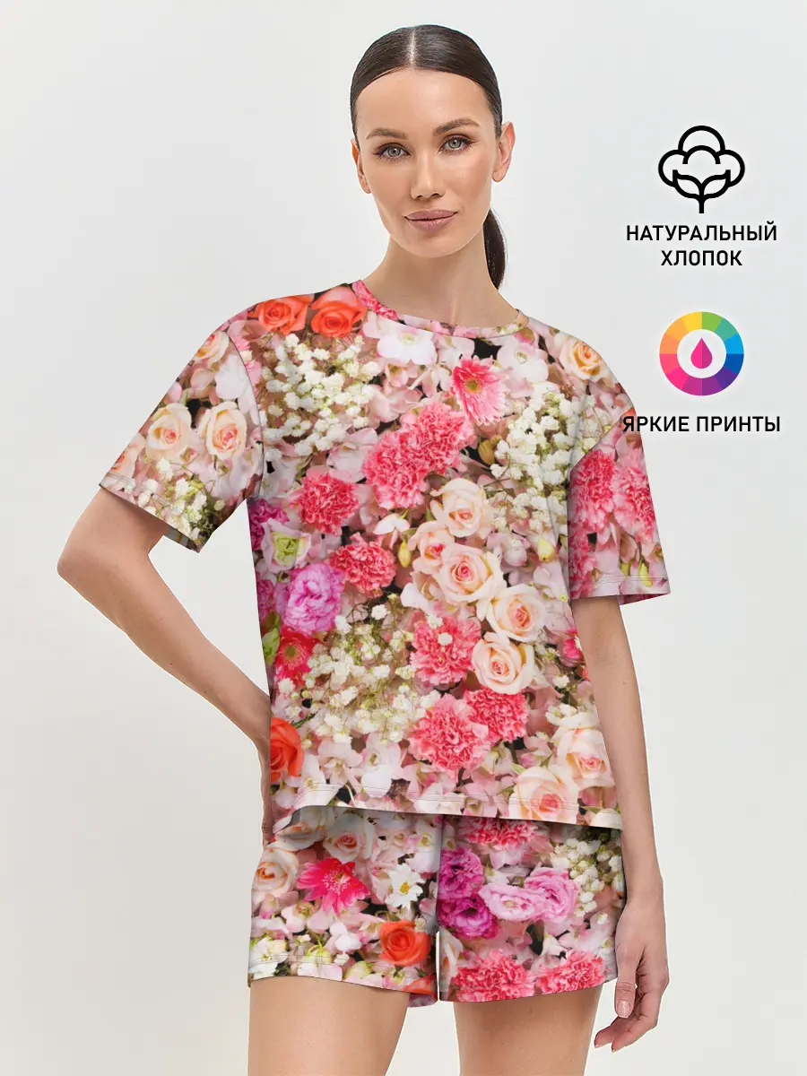 Женская пижама с шортами / Розы | Roses