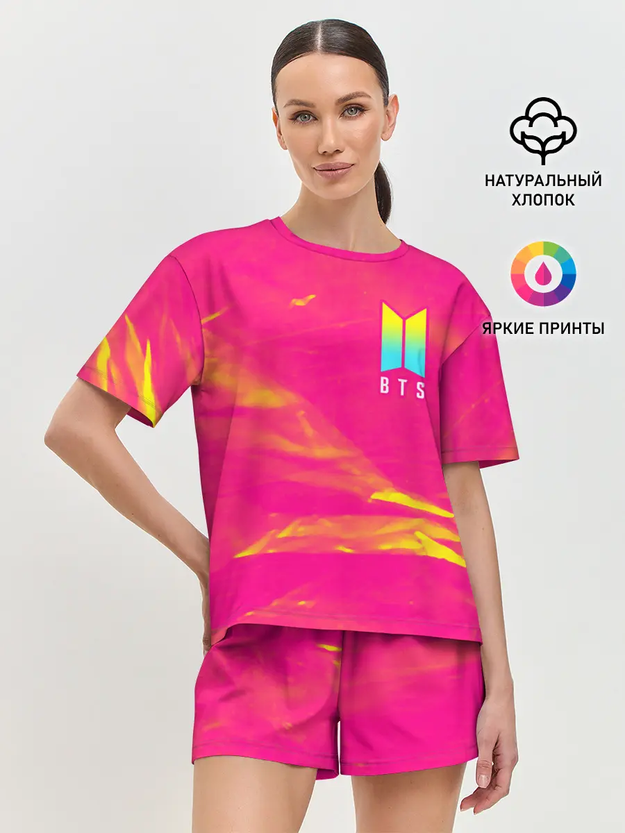 Женская пижама с шортами / BTS / БТС