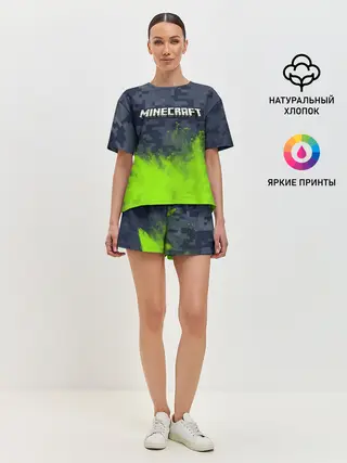 Женская пижама с шортами / MINECRAFT / МАЙНКРАФТ