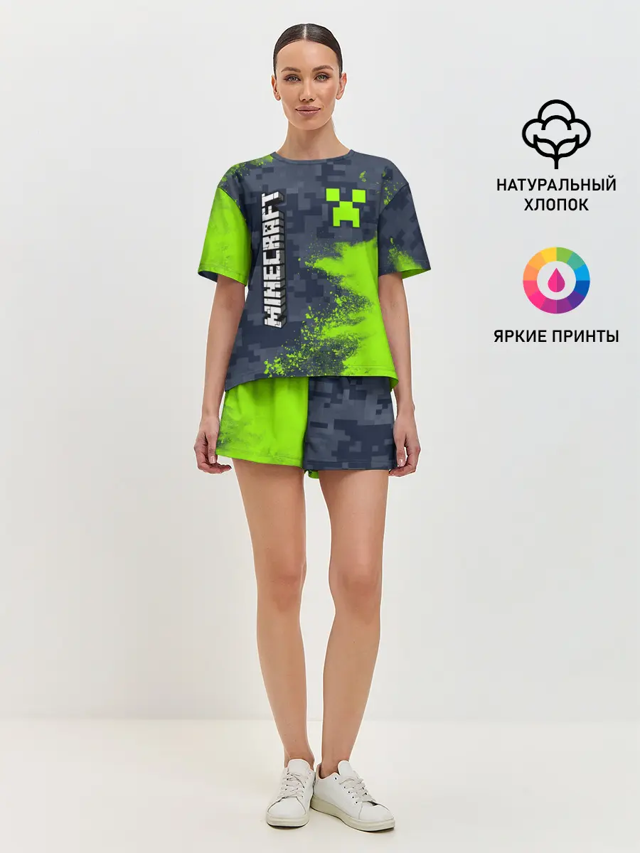 Женская пижама с шортами / MINECRAFT / МАЙНКРАФТ