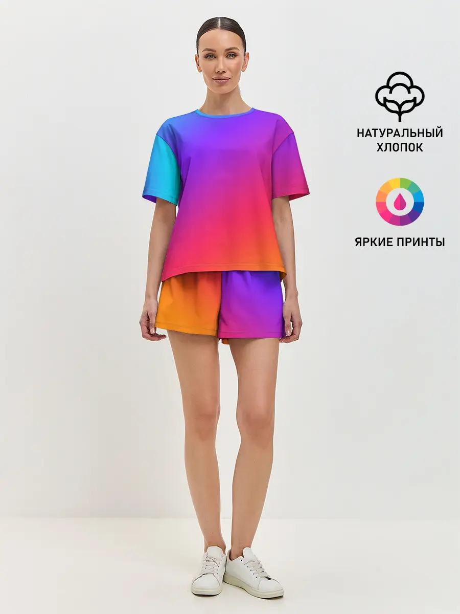 Женская пижама с шортами / Градиент