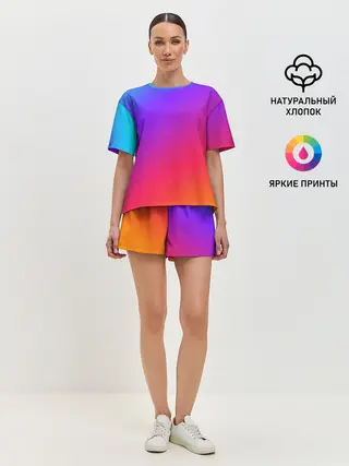 Женская пижама с шортами / Градиент