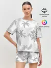 Женская пижама с шортами / ПАЛЬМЫ | ЛЕТО | TROPICAL