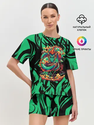 Женская пижама с шортами / Dragon | Дракон