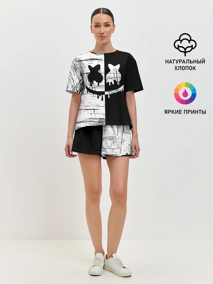 Женская пижама с шортами / FORTNITE MARSHMELLO.