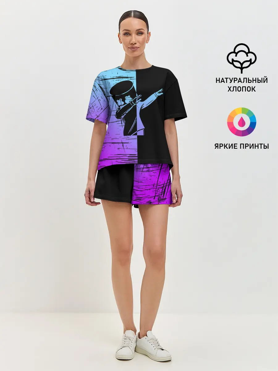 Женская пижама с шортами / FORTNITE MARSHMELLO.