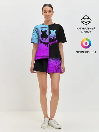 Женская пижама с шортами / FORTNITE MARSHMELLO.