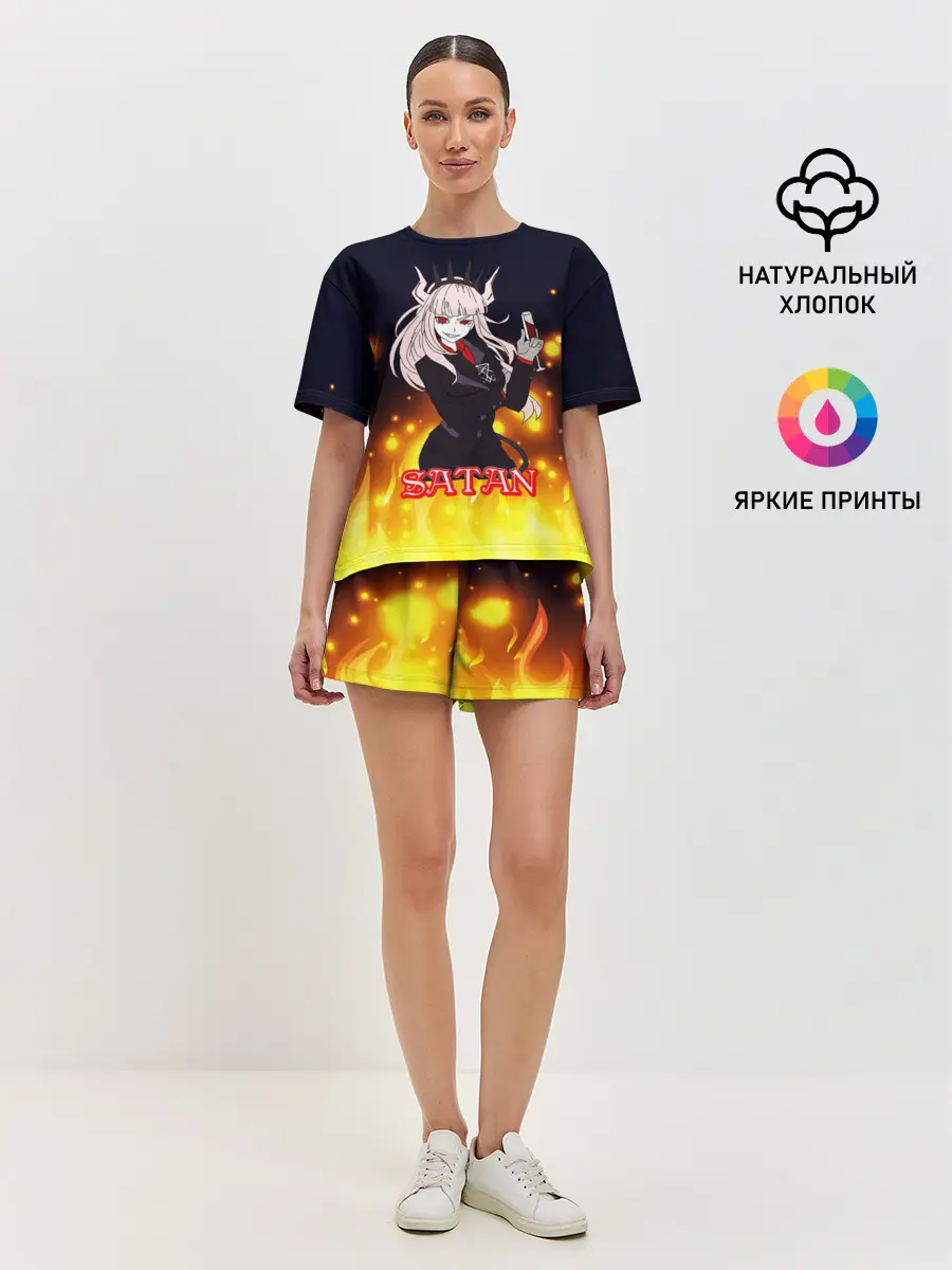 Женская пижама с шортами / Helltaker Satan Girl