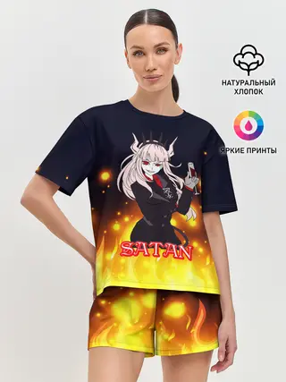 Женская пижама с шортами / Helltaker Satan Girl