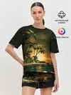Женская пижама с шортами / РАЙСКИЙ ОСТРОВ