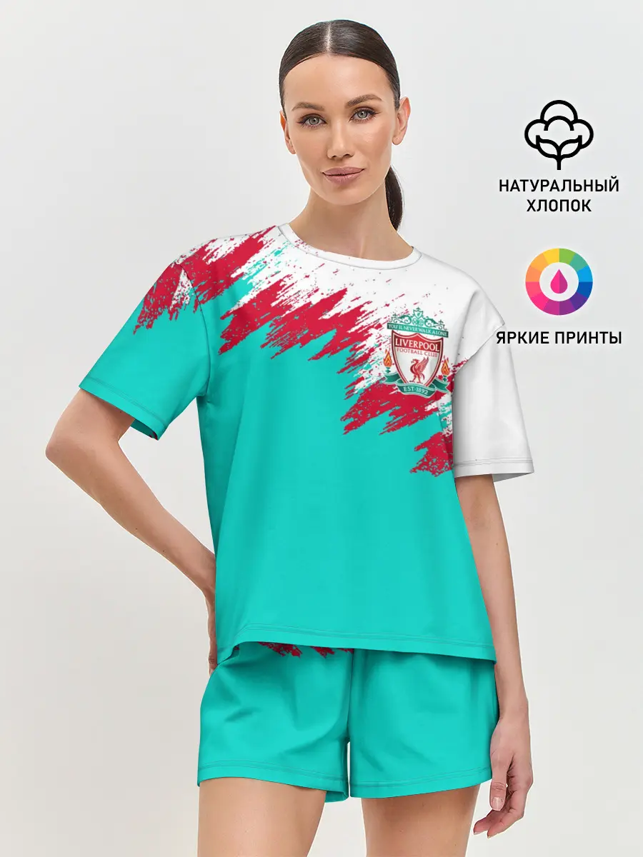 Женская пижама с шортами / LIVERPOOL | ЛИВЕРПУЛЬ