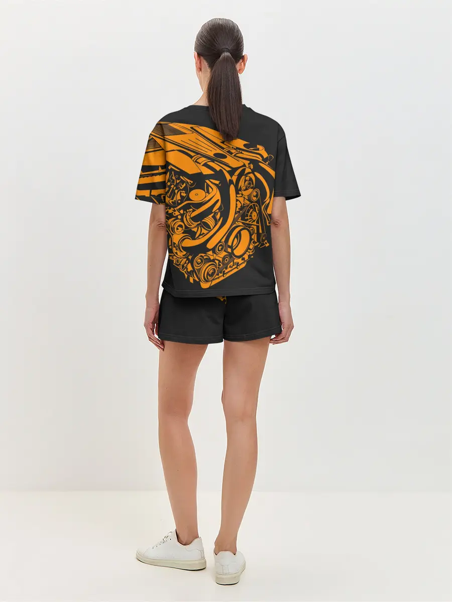 Женская пижама с шортами / Сердце - пламенный мотор