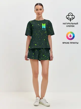 Женская пижама с шортами / BTS / БТС