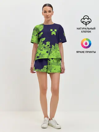 Женская пижама с шортами / MINECRAFT / МАЙНКРАФТ