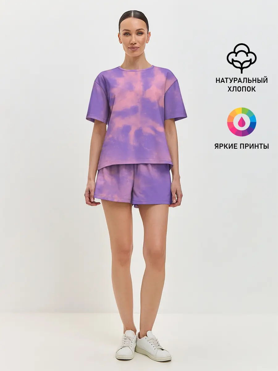 Женская пижама с шортами / Фиолетовый ТАЙ ДАЙ