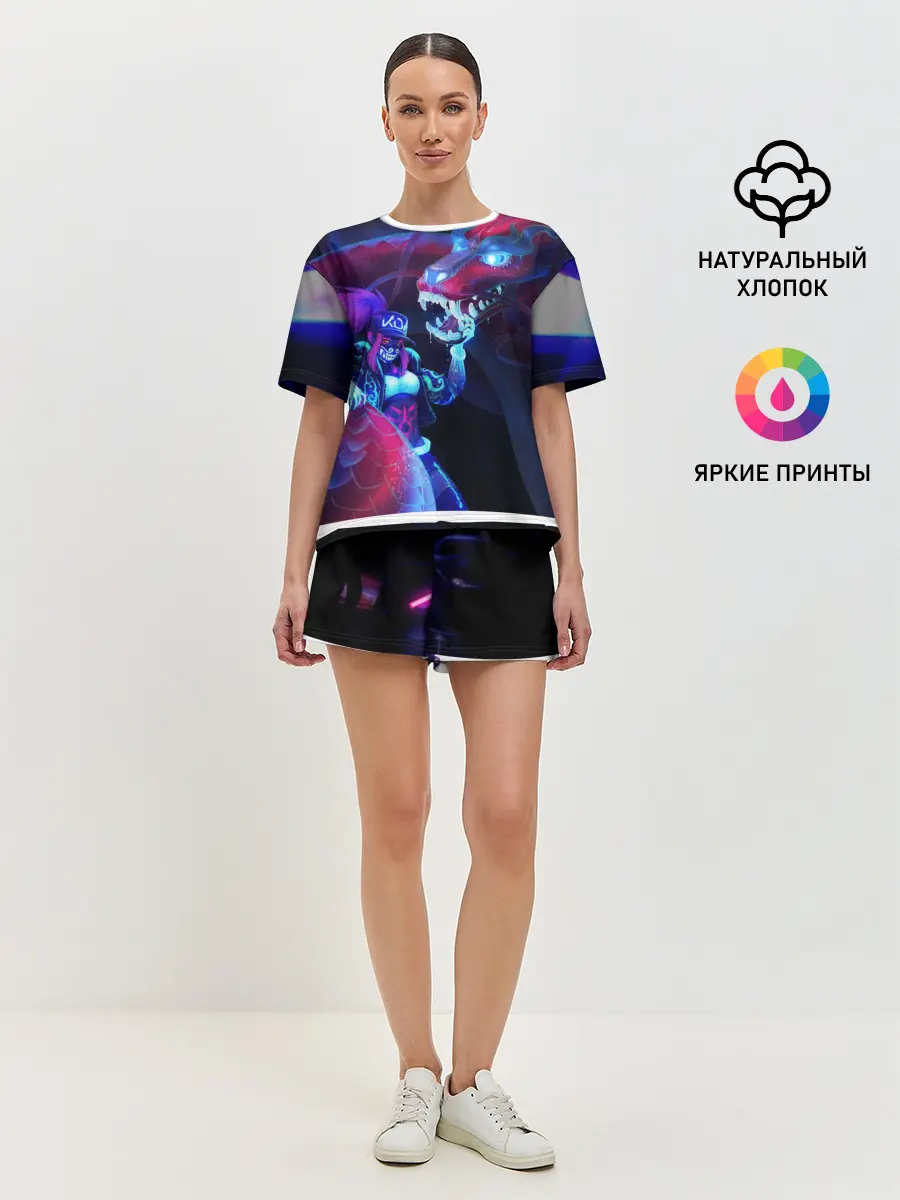 Женская пижама с шортами / League of legends Akali KDA