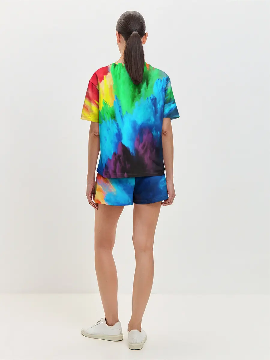 Женская пижама с шортами / РАЗНОЦВЕТНЫЕ КРАСКИ