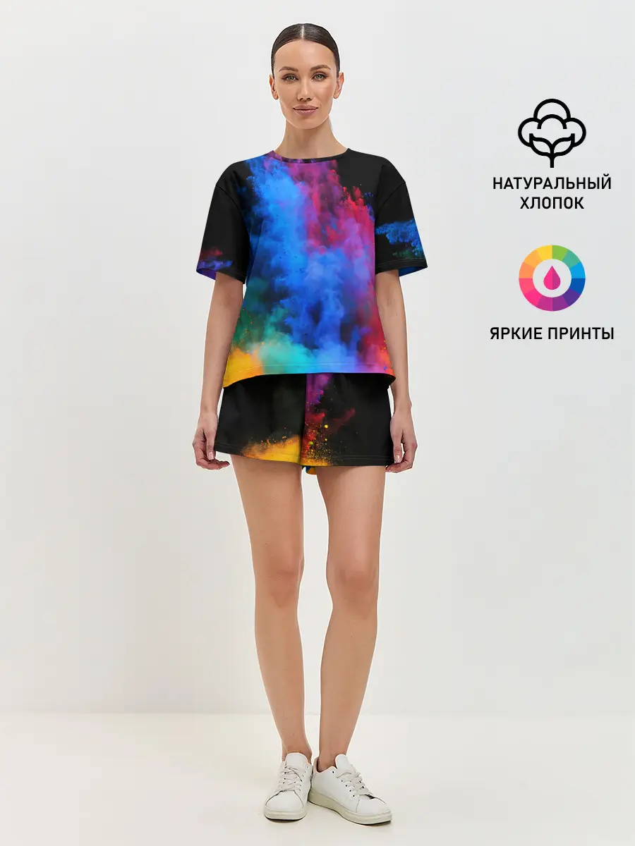 Женская пижама с шортами / КРАСКИ