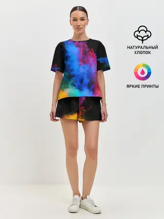 Женская пижама с шортами / КРАСКИ