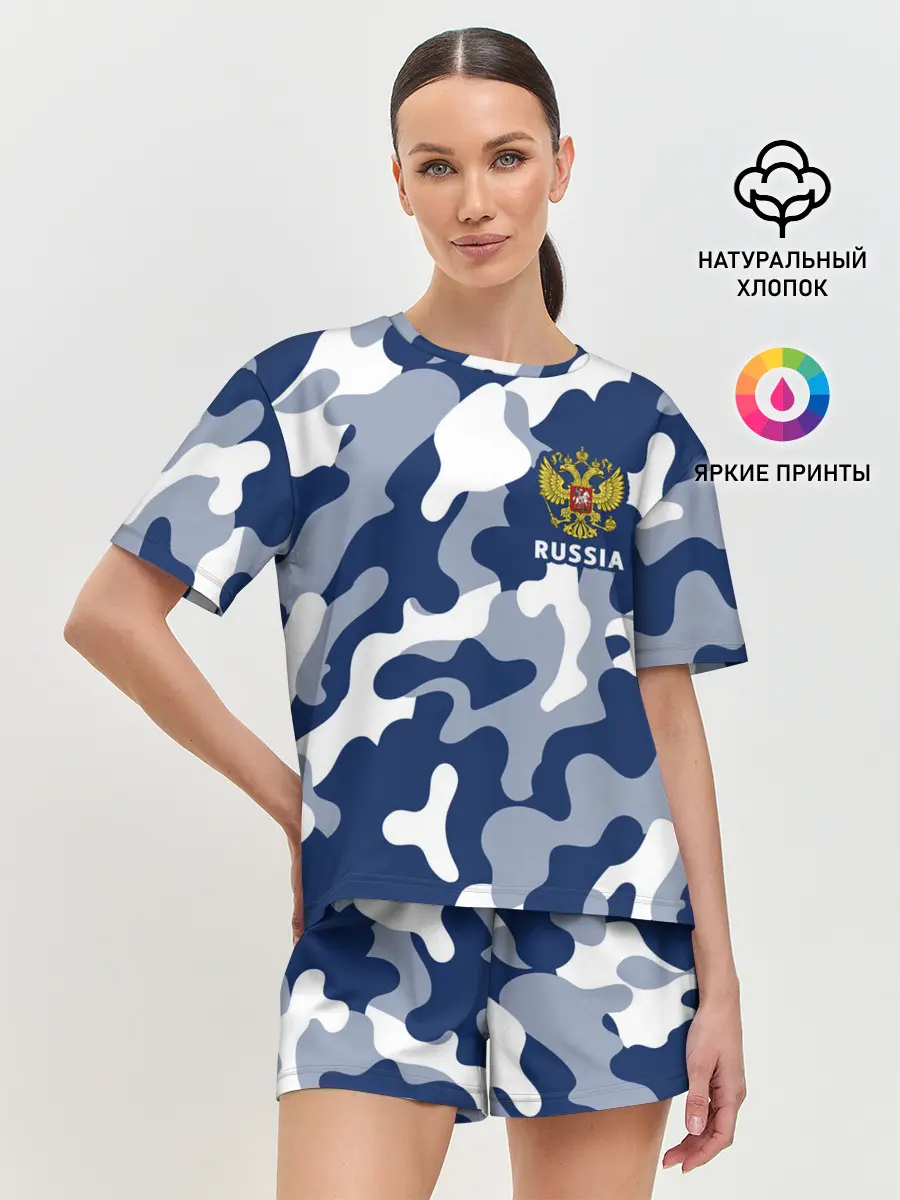 Женская пижама с шортами / RUSSIA / РОССИЯ