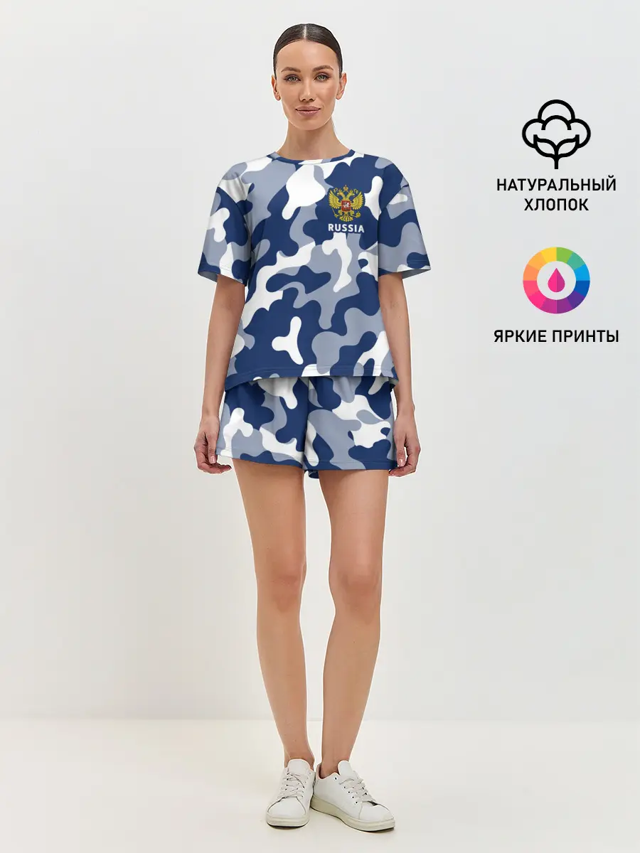 Женская пижама с шортами / RUSSIA / РОССИЯ