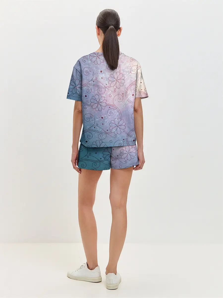 Женская пижама с шортами / Нежные цвета