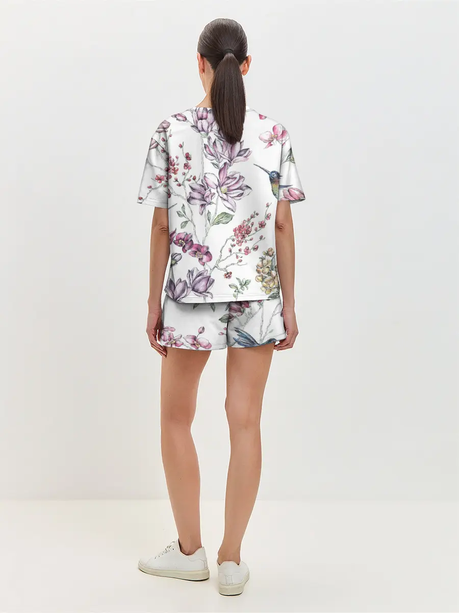 Женская пижама с шортами / Колибри