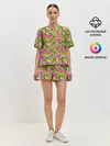 Женская пижама с шортами / Flamingo | Tropical