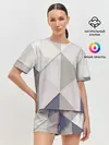Женская пижама с шортами / Треугольники