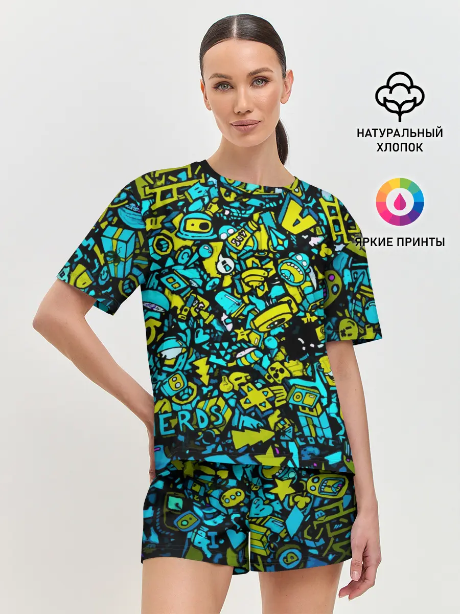 Женская пижама с шортами / Треш