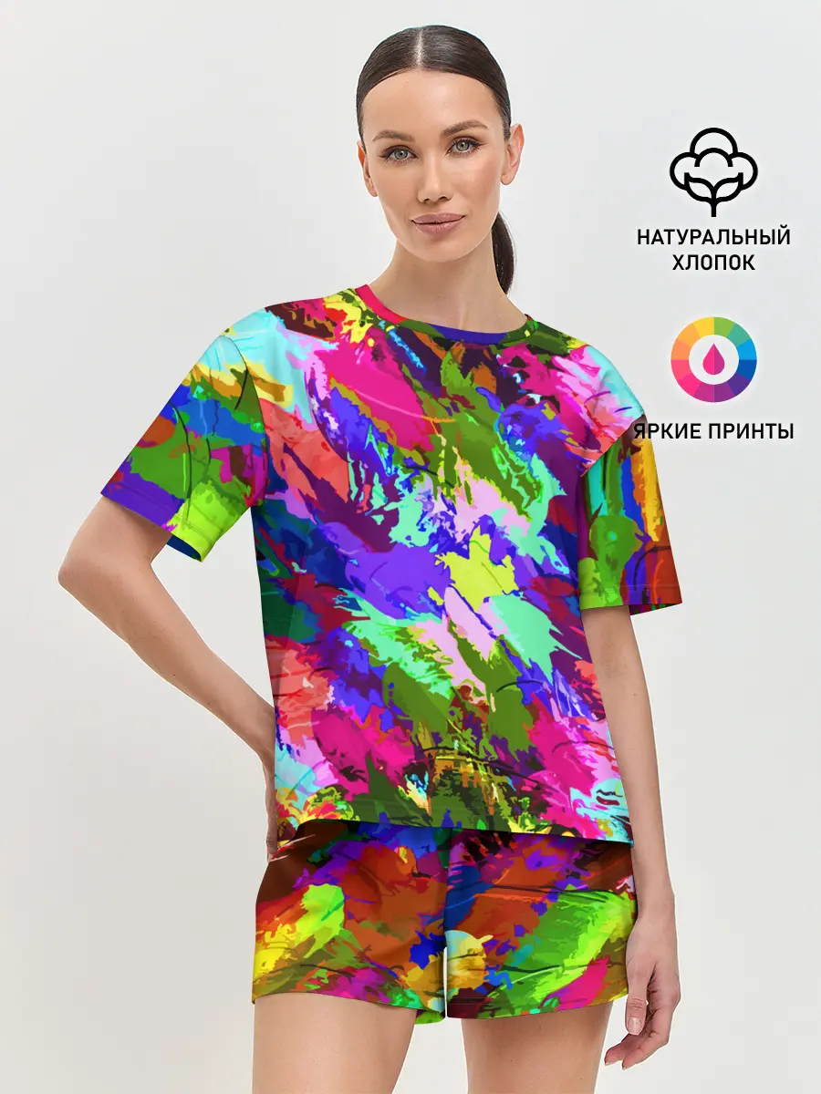 Женская пижама с шортами / Краска