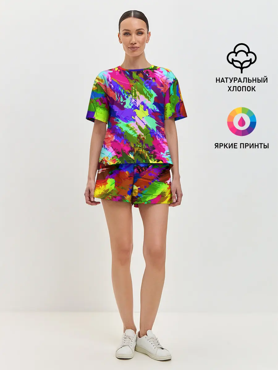 Женская пижама с шортами / Краска