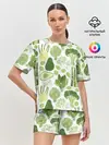 Женская пижама с шортами / овощи