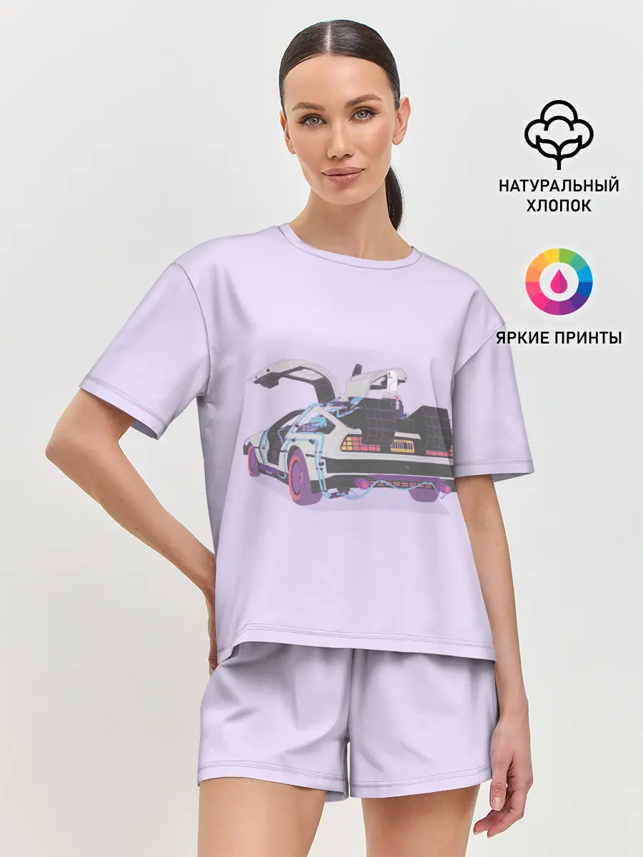 Женская пижама с шортами / Назад в будущее