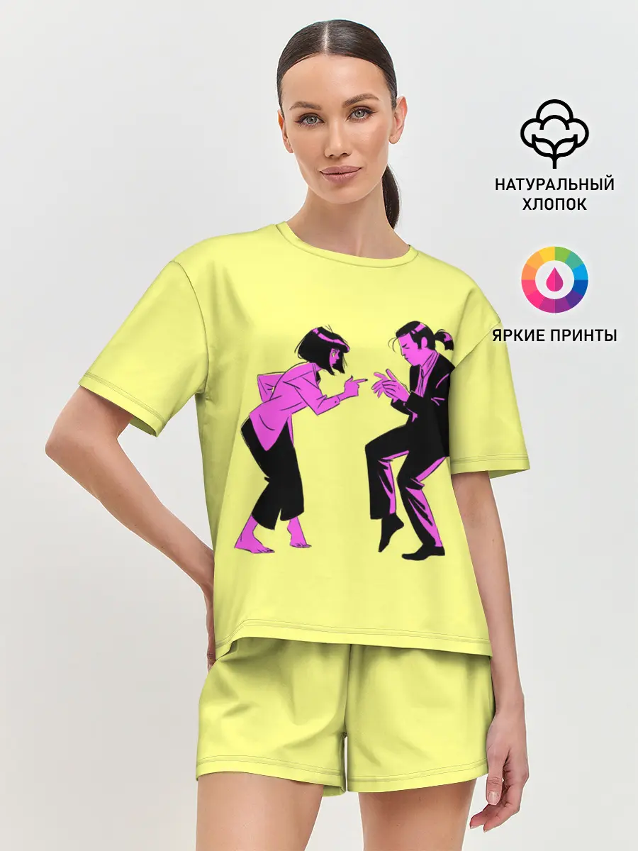 Женская пижама с шортами / Криминальное чтиво